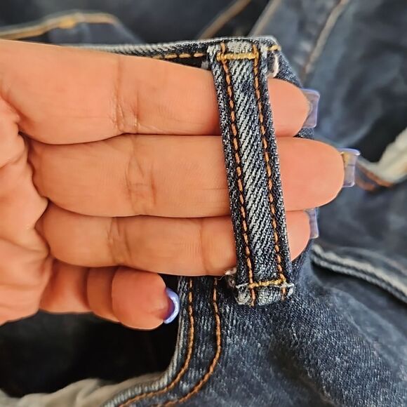 Old Navy Men Distressed Dark Blue Washed Jeans 36×36 - Picture 14 of 16